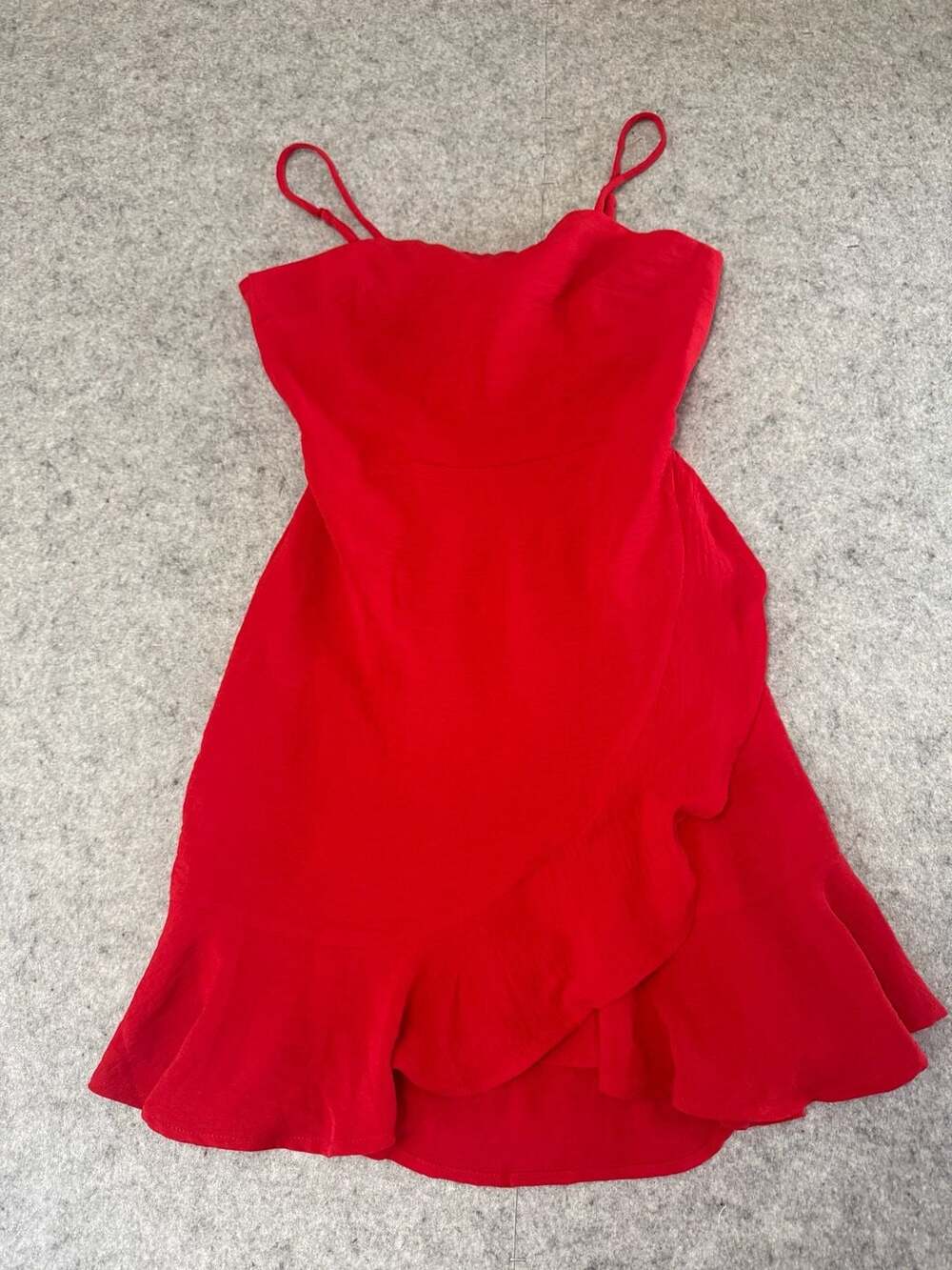 Monteau Los Angeles Red Ruffle Mini Dress Size M Youth